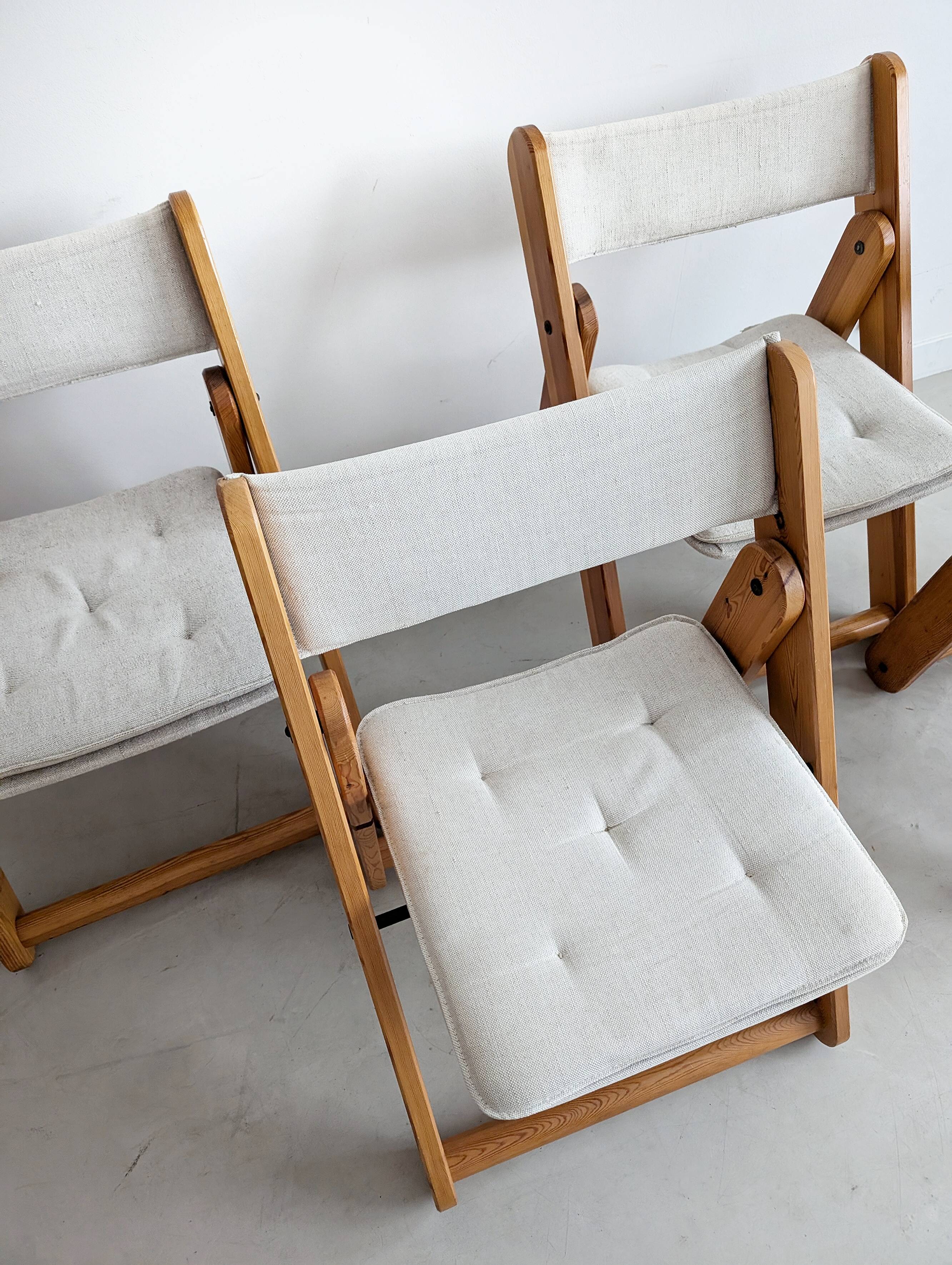 Set of 4 'Kon-Tiki' Folding Chairs by Gillis Lundgren for IKEA 1970s