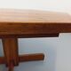 Vintage 80s hexagonal dining table in oak wood