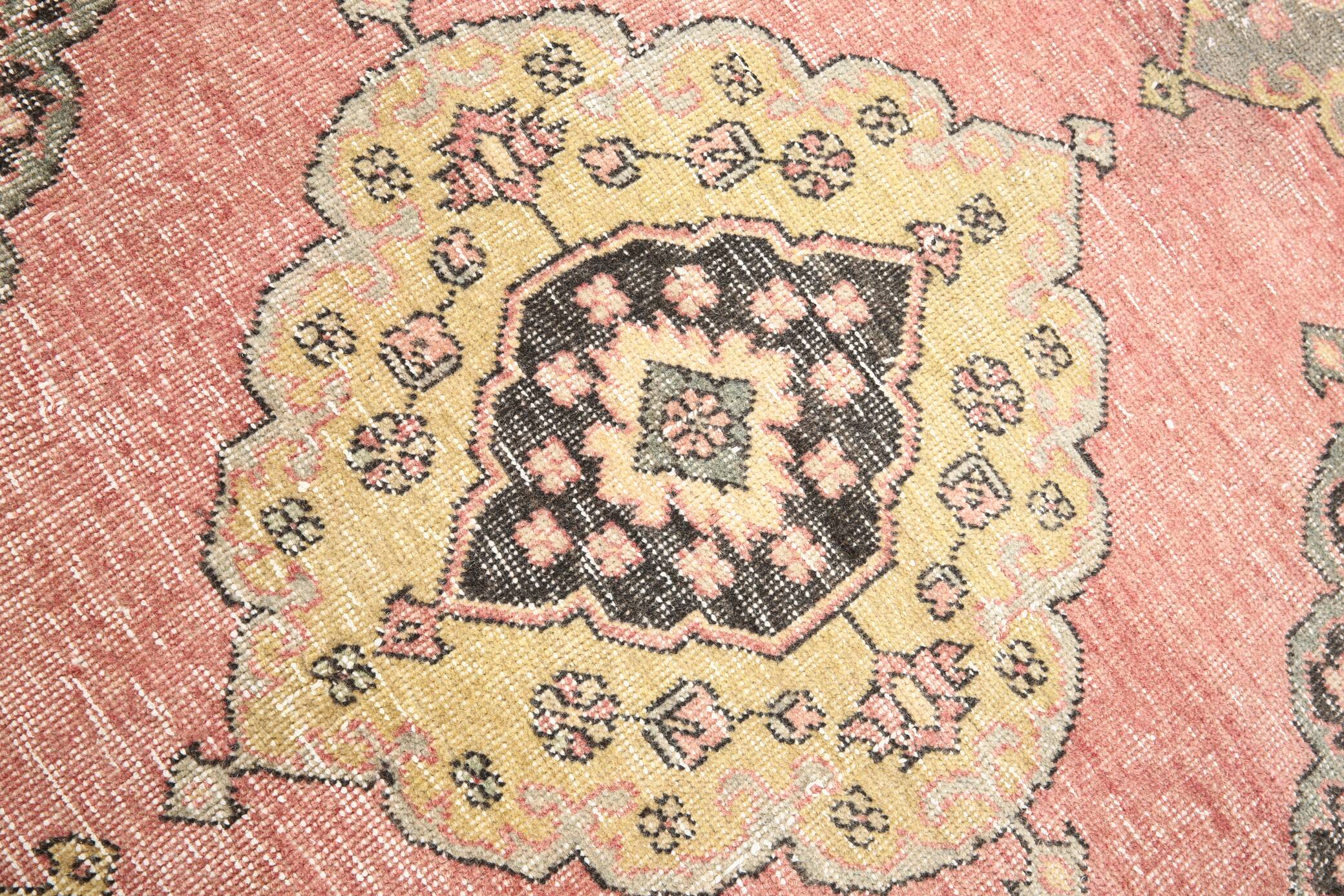 3x12 Soft Pastel Pink Turkish Runner Rug, 85x383Cm SK 5659