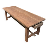 Exotic wood farmhouse table