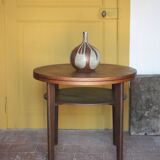 Vintage table, wooden table, two-tier table, living room table, side table.