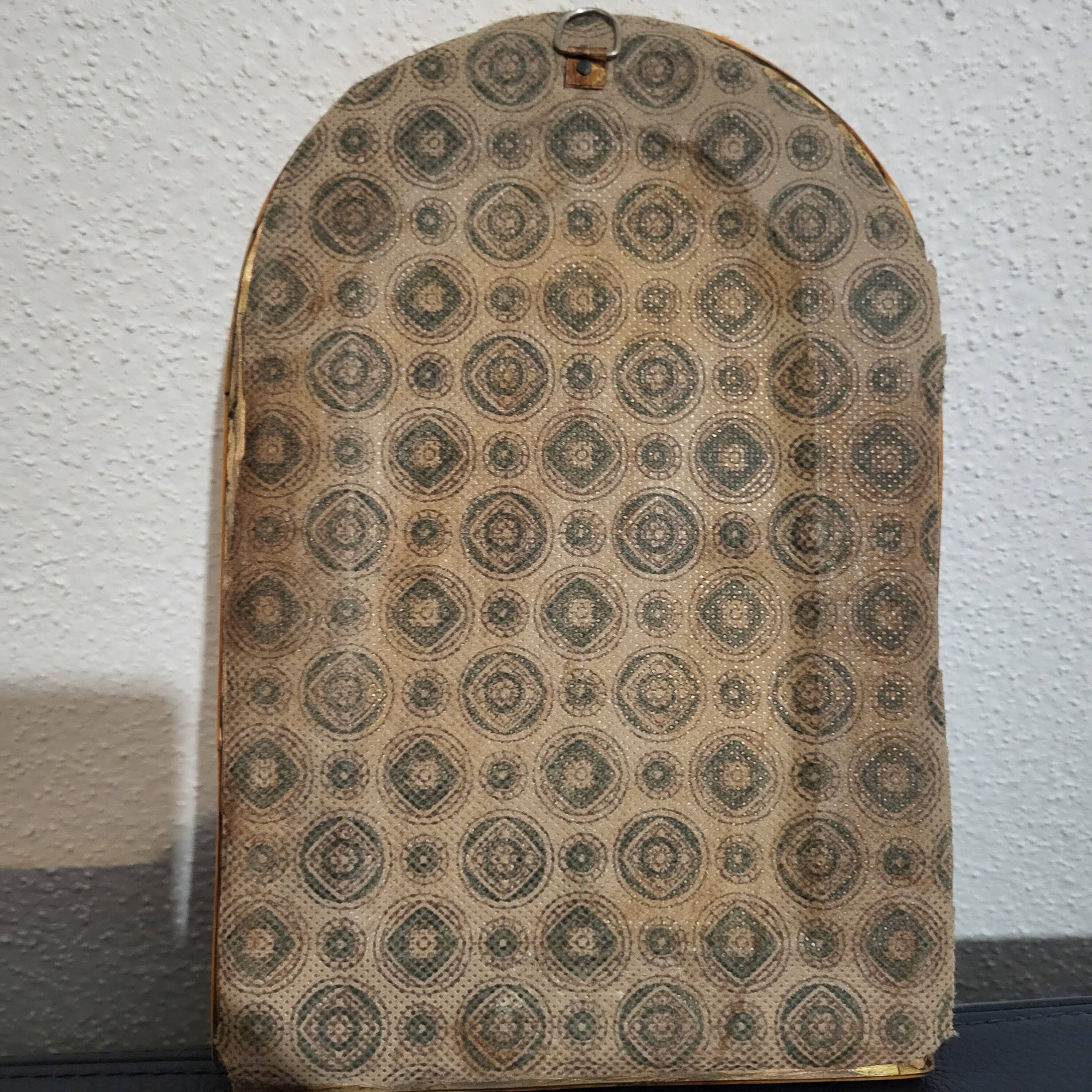 Oriental metal and bone mirror