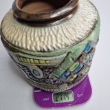 1930 enamel ceramic vase by Losson