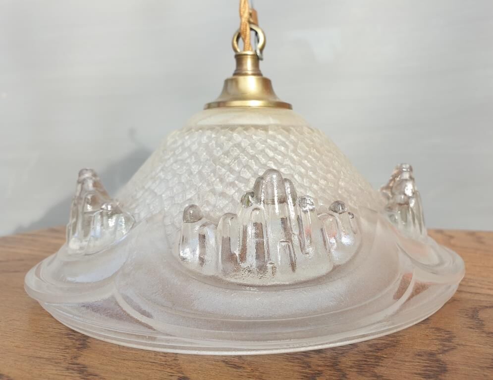 Pendant lamp glacier Ezan art deco 1930