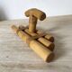 Vintage rattan coat rack a hook