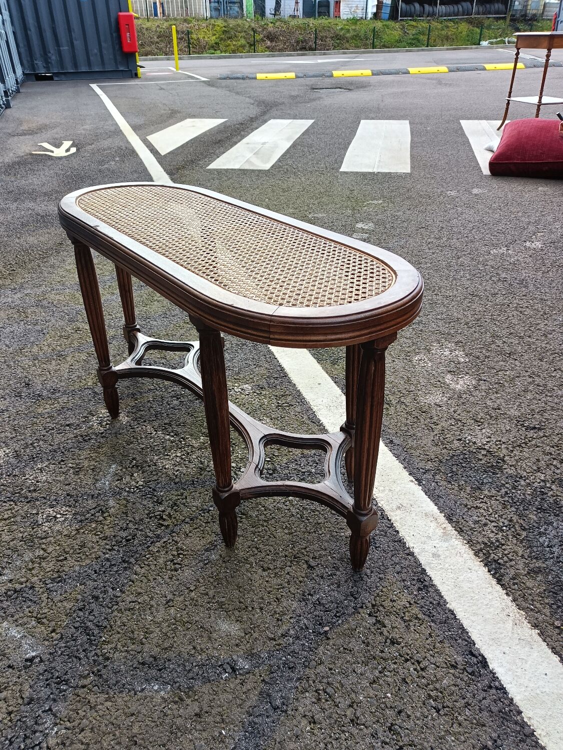 Banquette de piano bois style louis XVI