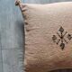 Moroccan beige cotton cushion