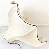 Hanging lamp in beige and brown fabric