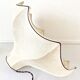Suspension en tissu beige et marron