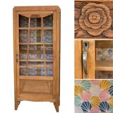 Parisian wardrobe glazed art deco 1920 raw wood