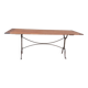 Large bistro table with cast iron legs and cherry top