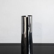 Vase convexe chromé par E. Radaelli pour Lamperti Robbiate Italie 1970