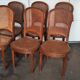 Set of six louis xvi style caned chairs