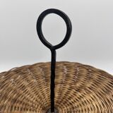 Metal and wicker basket