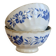 Paire de bols vintage en faïence décor bleu fleuri