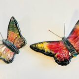 Vintage ceramic wall butterflies