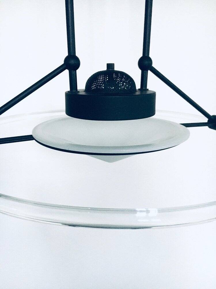 Black pendant lamp, 1980s