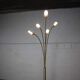 Italian regency brass arc floor lamp with five arms and marble base, 1970's