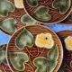 Set of 6 vintage Sarreguemines barbotine dessert plates