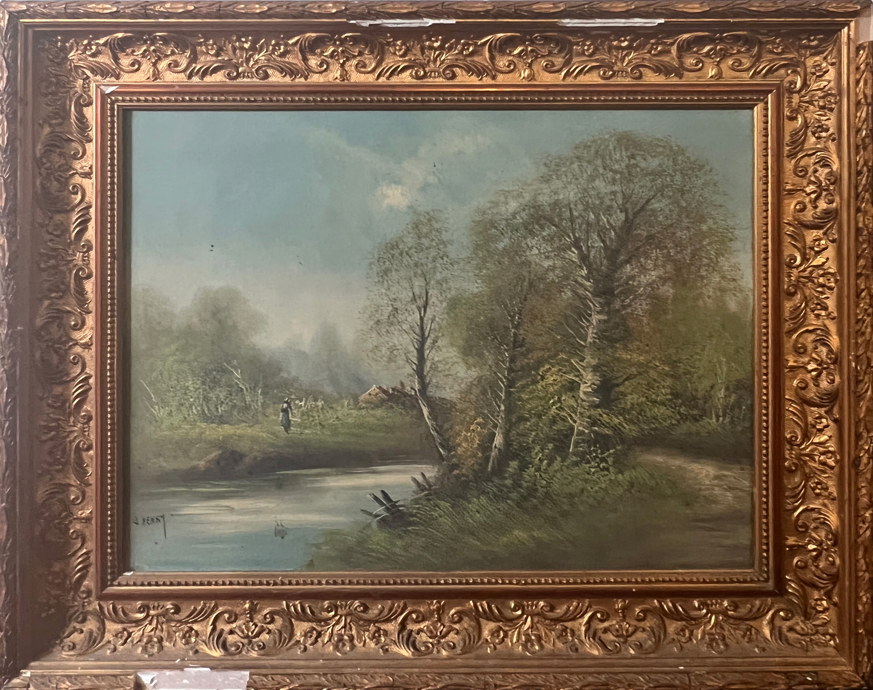 Oil on canvas by Lucien Henry