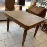 Art Deco Raw Solid Oak Table