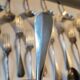Silver metal cutlery set