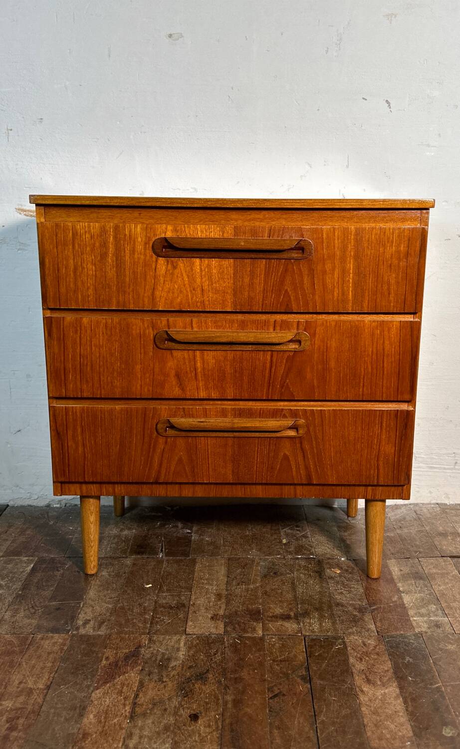 Mid century retro vintage teak chest of drawers 1960