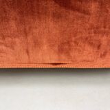 Rust Orange Velvet Couch