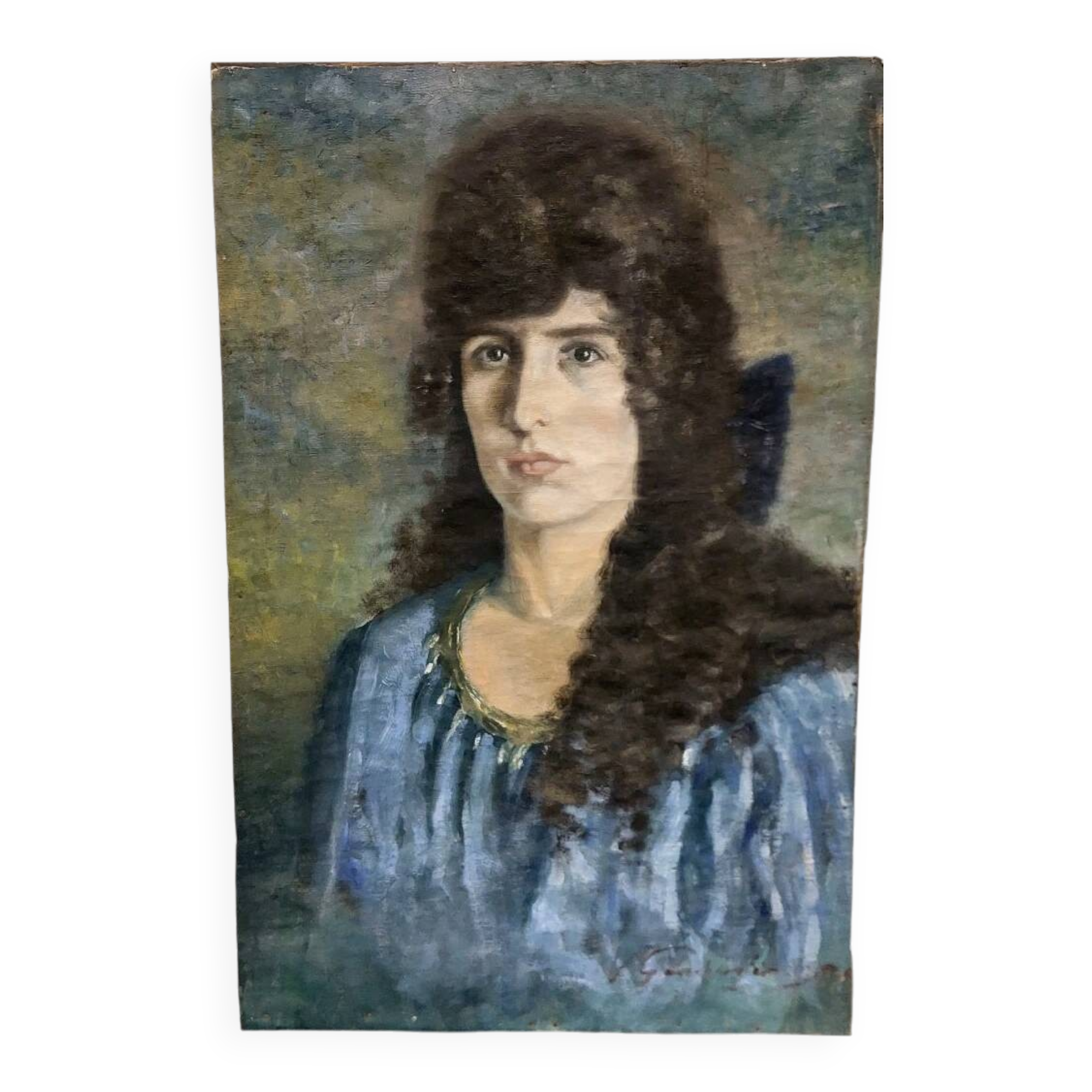 Painting on canvas, portrait of a woman, signed and dated 1926