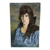 Painting on canvas, portrait of a woman, signed and dated 1926