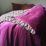 10% cotton velvet quilt, hand printed, artisanal product