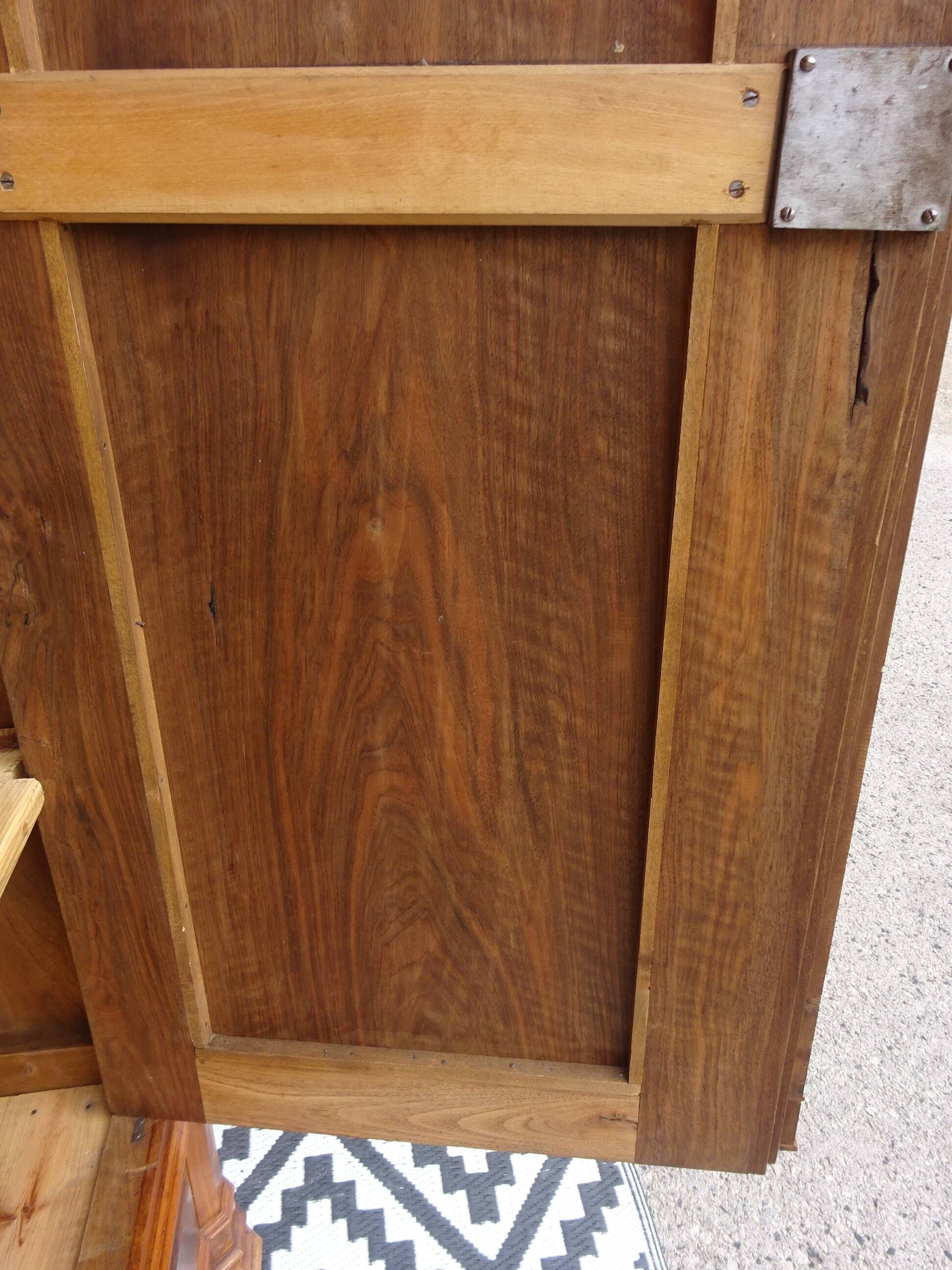 Large antique wardrobe in solid walnut