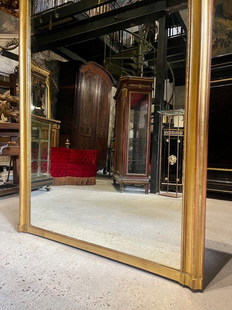 Fireplace mirror gilded wood louis philippe xix century 1m75 x 1m21
