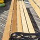 Old "Jardins de Paris" bench in Art Nouveau style (restored)