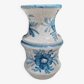 Vase décor floral peint à la main