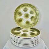 10 earthenware shell plates in the 70s