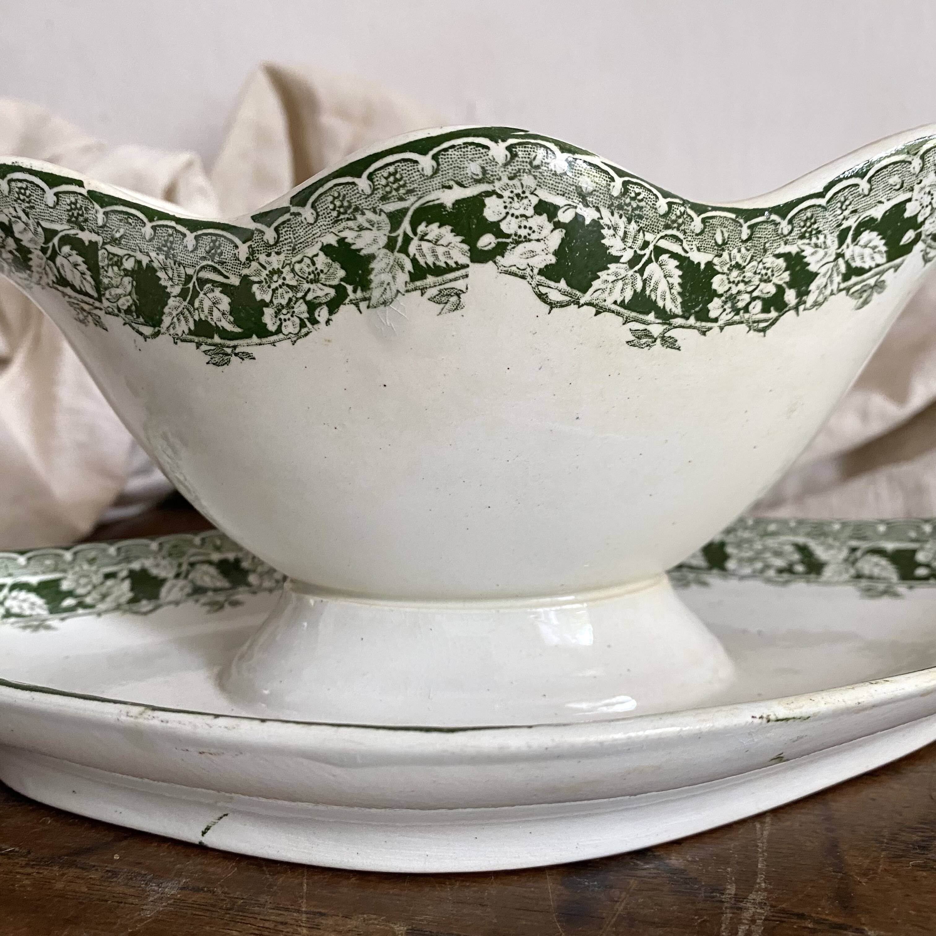 St Amand "mulberry" ironstone sauceboat