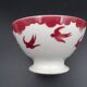 Saarland Digoin's Faience Bowl - Red Swallow Decoration - 1940