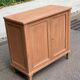 Louis XVI buffet, shallow, stripped, made of solid mahogany, 1950.