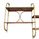 Vintage 1960s wooden and rattan shelf with 4 shelves
