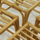 Set of 6 bamboo and webbing dining chairs 1970s