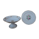 Compotier and plate painted porcelain Old Paris XIXth