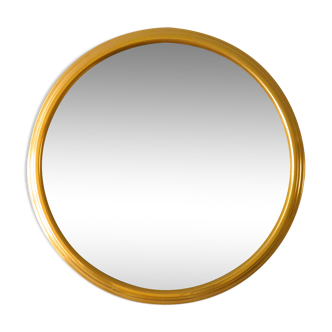 Plateau miroir, tour en métal doré, 23 cm