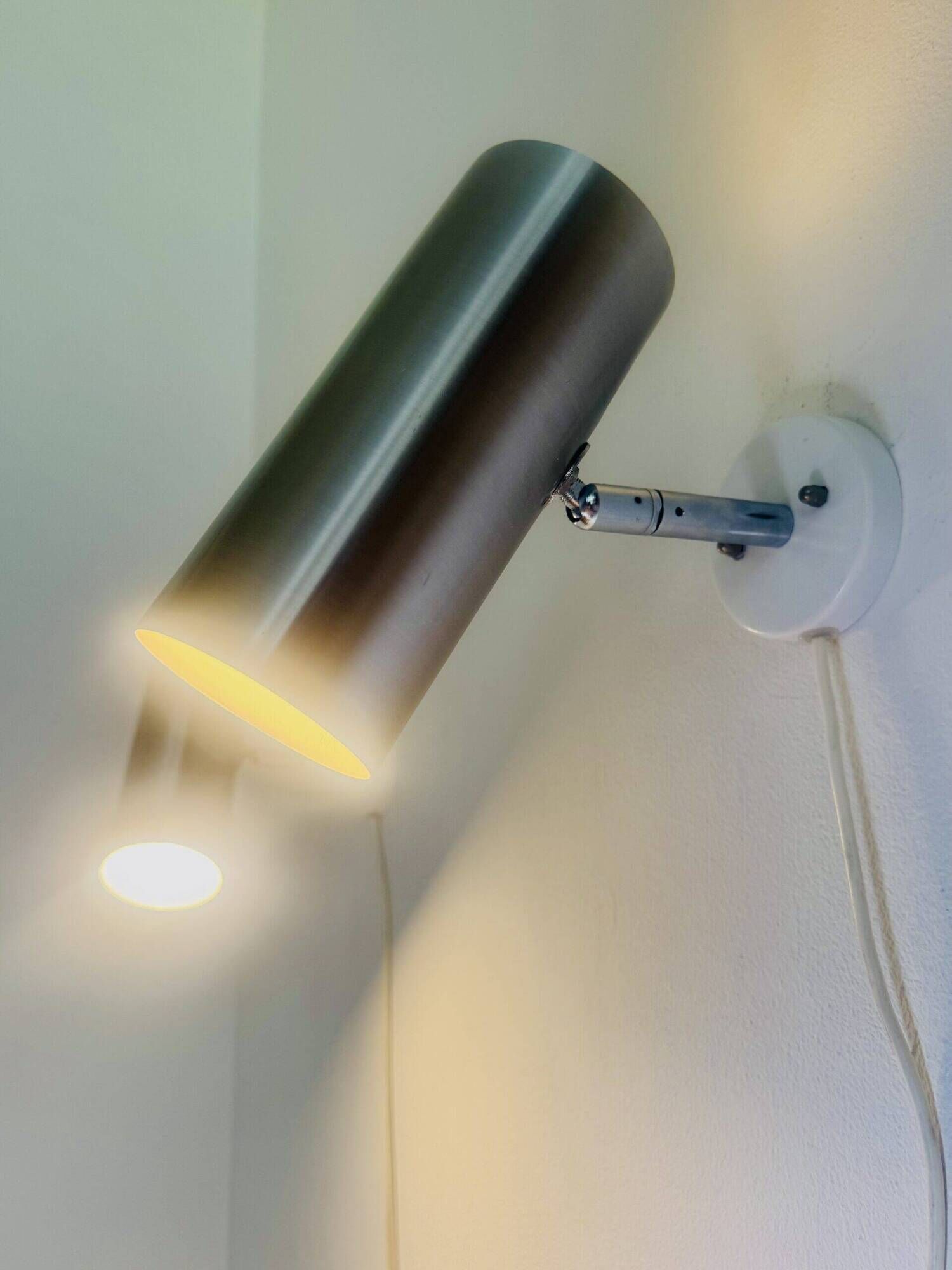 Cylindrical C-1582 Metallic Wall Lamps By Raak Amsterdam, The Netherlands 1960S