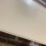 Set of four wooden and leather chairs from Maison Regain