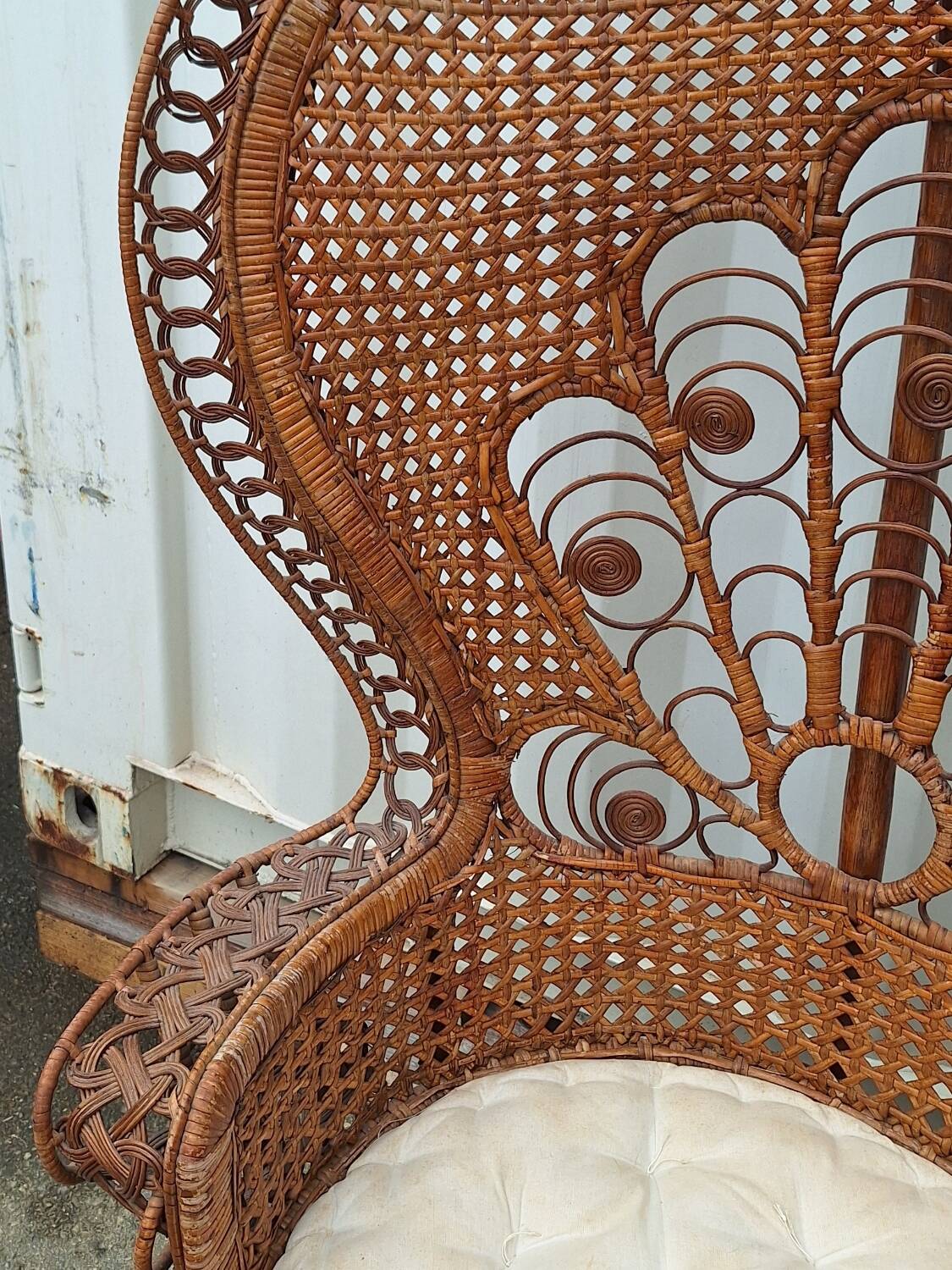 Emmanuelle armchair in Peacock rattan