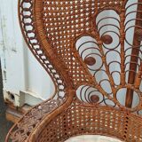 Emmanuelle armchair in Peacock rattan