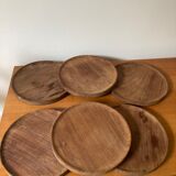 Display and plates in vintage Scandinavian wood