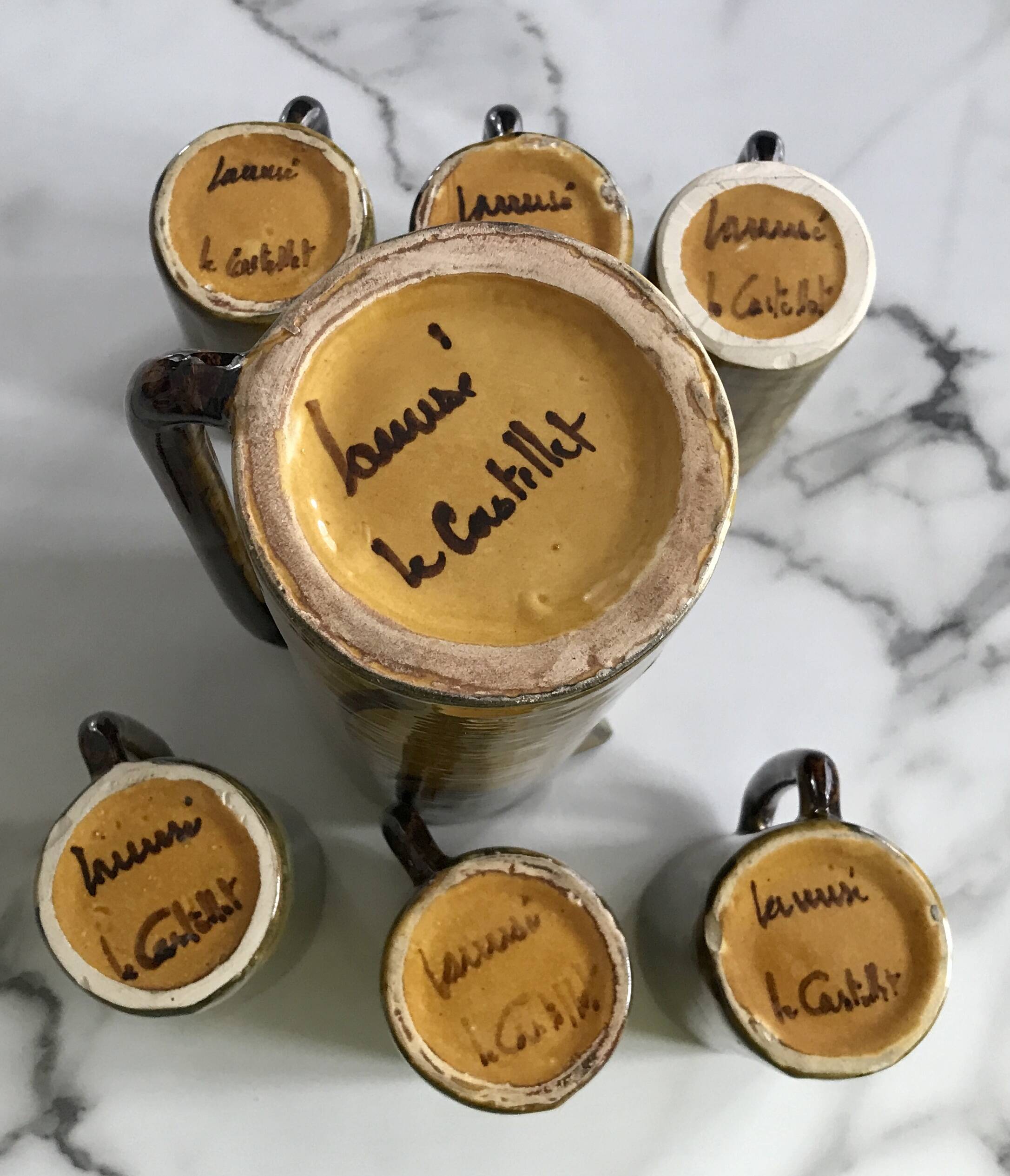 Lanusé Le Castellet drinks service from the 60s