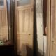 Old Haussmannian door 83x219.5cm with glazed transom frame.